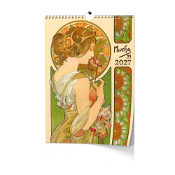 Nástěnný kalendář 2027- A3  Alfons Mucha 