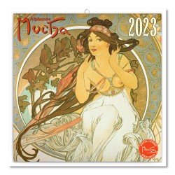 Nástěnný poznámkový kalendář 2023 Alfons Mucha