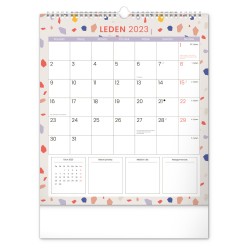 Nástěnný kalendář 2023 plánovací kalendář Terazzo 