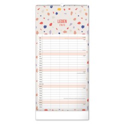 Nástěnný kalendář 2023 plánovací kalendář Terazzo 