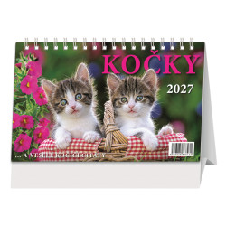 Stolní kalendář 2027 - Kočky