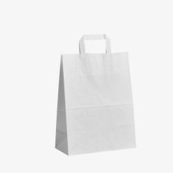 papírová taška 26x10x33 cm bílá
