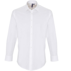 Popelínová elastická košile s dlouhým rukávem